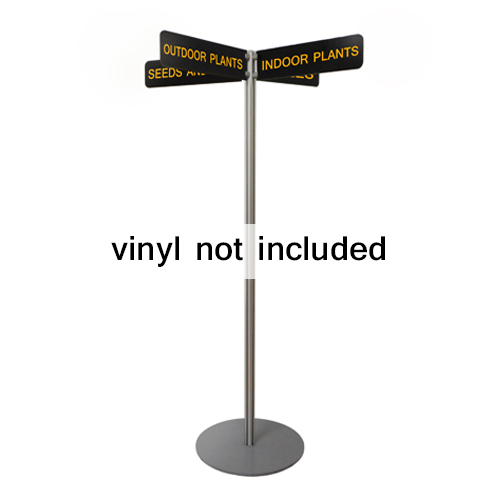  4x side fic signs on upright post
